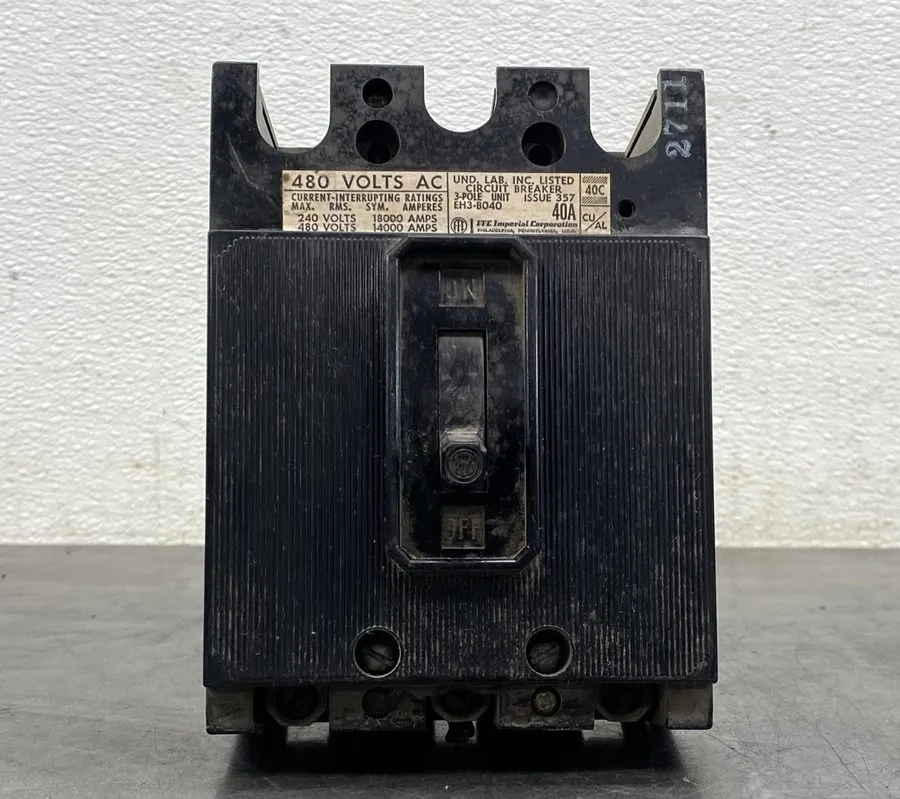 Автоматический выключатель ITE EH3-B040 40A 3-Pole 480V Circuit Breaker Imperial