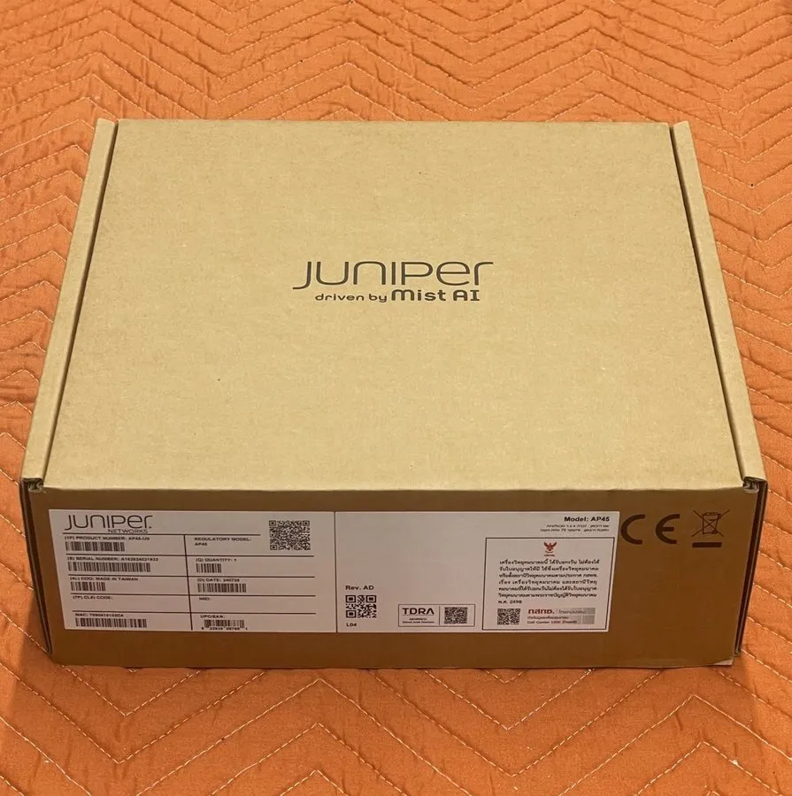 Точка доступа Wi-Fi JUNIPER Wi-Fi 6E Indoor Access Point 802.11ax Unclaimed AP45