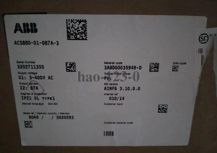 Частотный преобразователь ABB inverter ACS880-01-087A-3 45KW