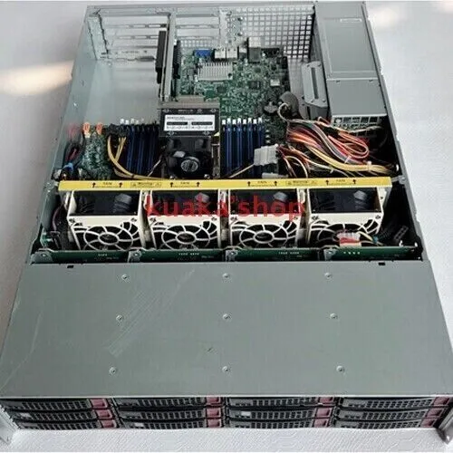 Сервер Supermicro H11SSW-NT Server/12X3.5"(2X NVME)+1XEPYC 7702/8X32G 3200MHz/1X