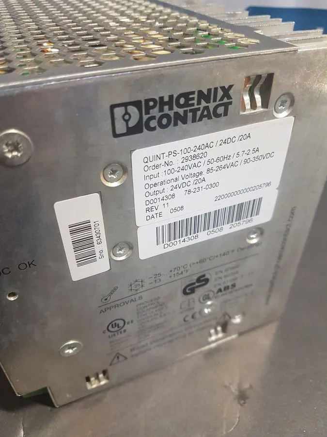 Блок питания Phoenix Contact QUINT-PS-100-240AC/24DC/20A DC Power Supply 24VDC 2