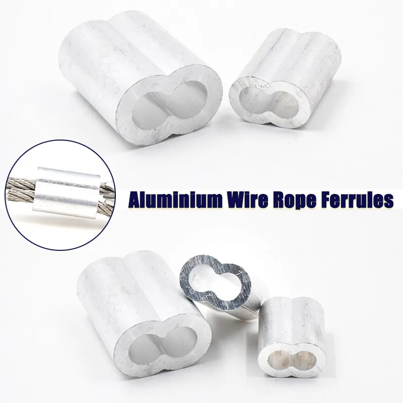 Складское оборудование 1-12mm Aluminium 8-Shaped Ferrules Wire Rope Stainless Ri
