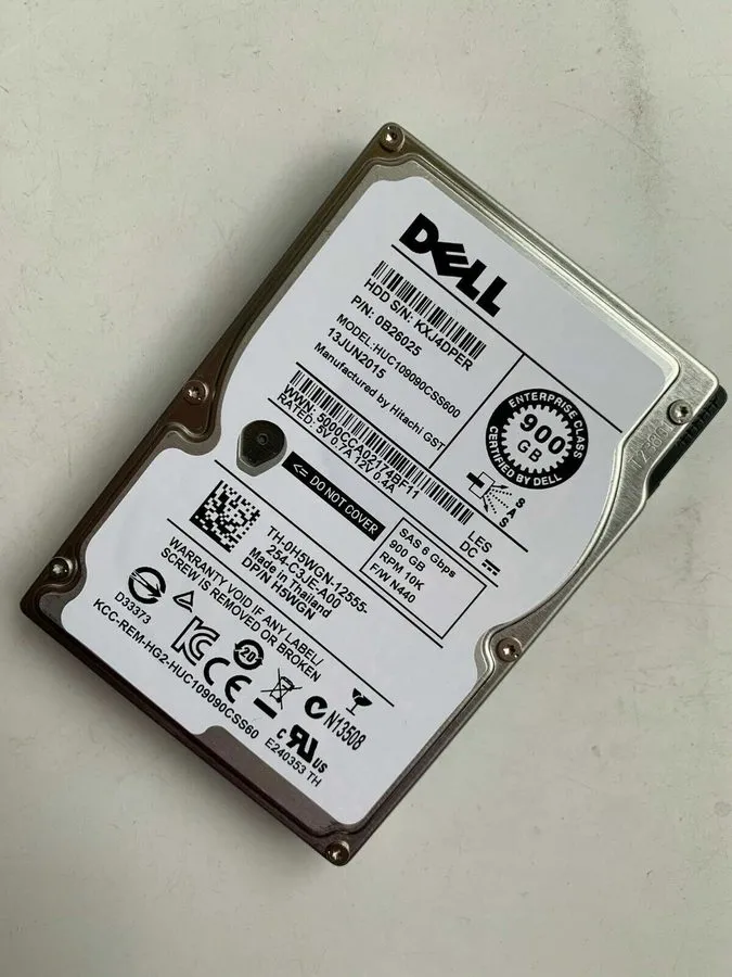 Жёсткий диск DELL H5WGN 0H5WGN 900GB 6Gbps 10K 2.5" SAS HDD HUC109090CSS600 0B26 — фото лота 2
