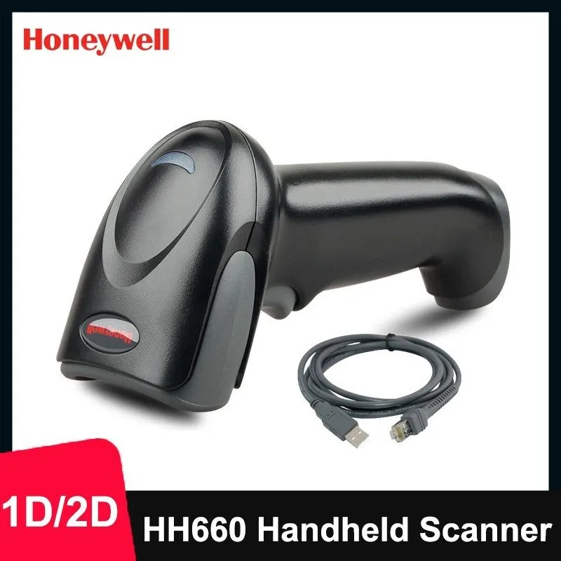 Сканер штрих-кода Honeywell HH660 1D 2D Area-Imaging Handheld USB Barcode Scanne — фото лота 1