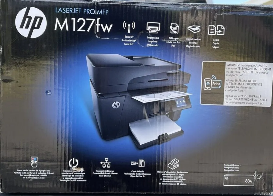 Лазерный принтер HP LaserJet Pro MFP M127FW Mono Laser Printer Low Toner 10k Pgs