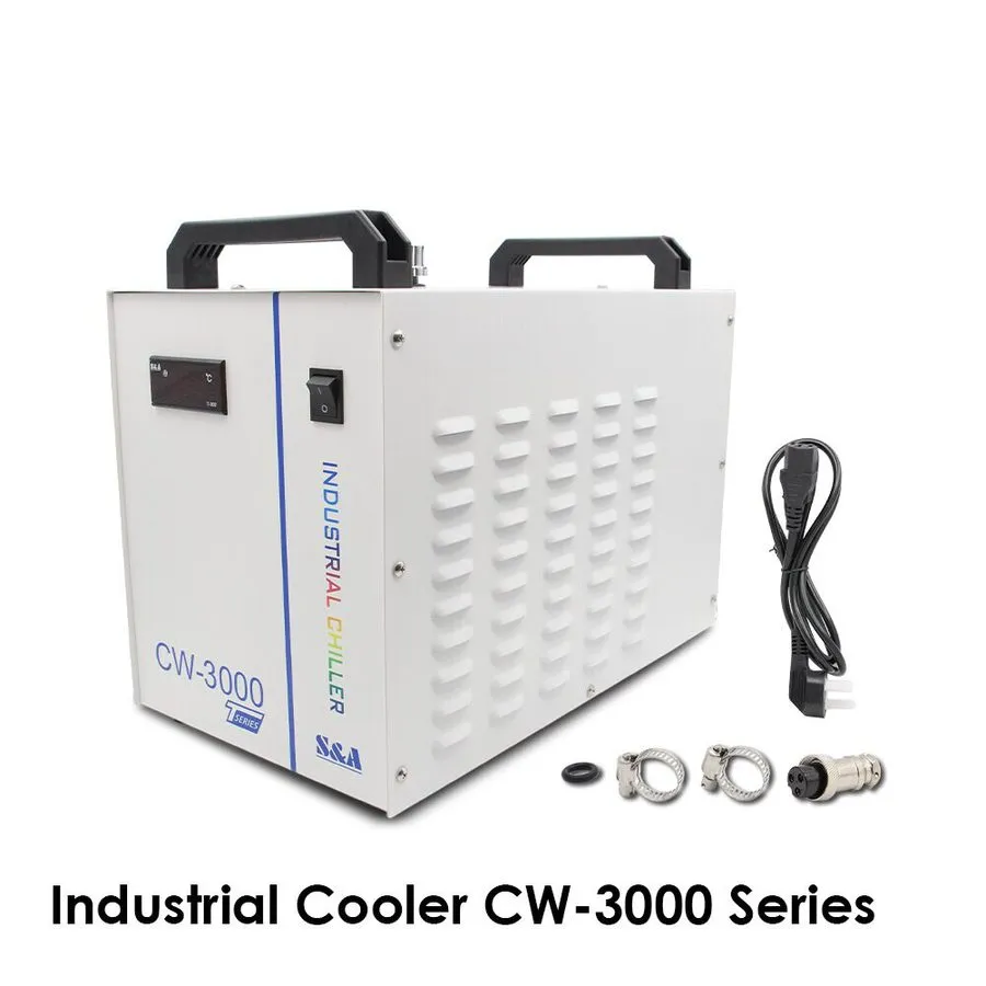 Чиллер CW-3000DG Thermolysis Industrial Water Chiller with 60W / 80W CO2 Glass T — фото лота 2