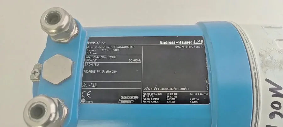 Расходомер Endress + Hauser Promag 50 50W4H-HD0A1AA0ABAH Profibus Pa Flow Meter — фото лота 2