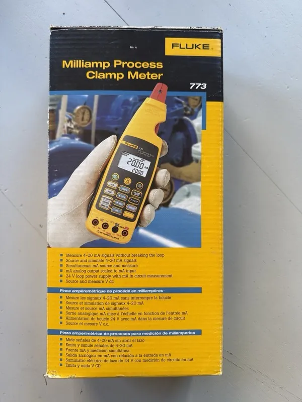 Калибратор Fluke 773 Milliamp Process Clamp Meter 4 to 20 mA Signals Loop Calibr — фото лота 1