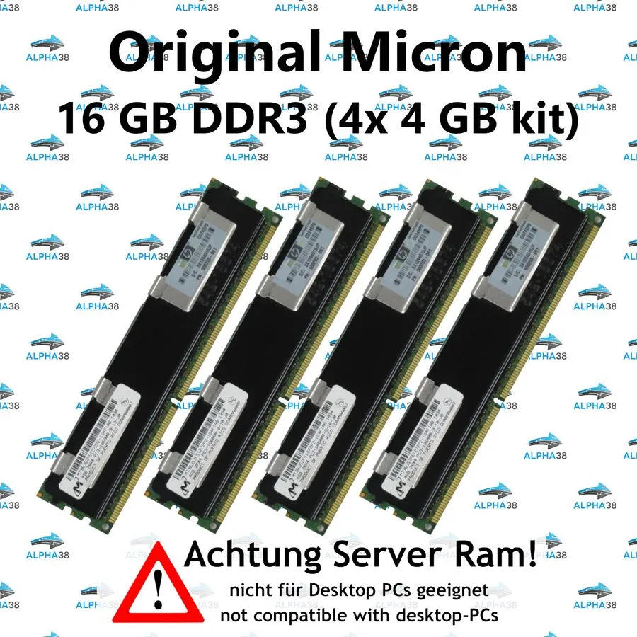 Сервер 16 GB (4x 4 GB) RDIMM ECC REG DDR3-1333 Dell PowerEdge T310 T410 T610 T71