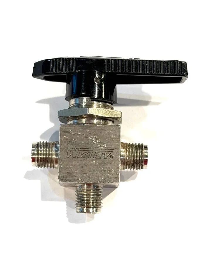 Клапан Whitey Swagelok SS-43XS4 1/4" Ball Valve 2500 PSI Stainless Steel NOD — фото лота 2