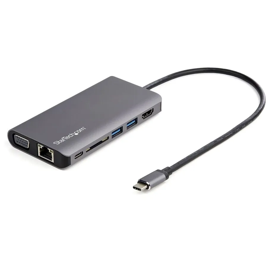 Полиграфическое оборудование StarTech 8-in-1 USB-C Travel Dock, 4K HDMI or VGA, 