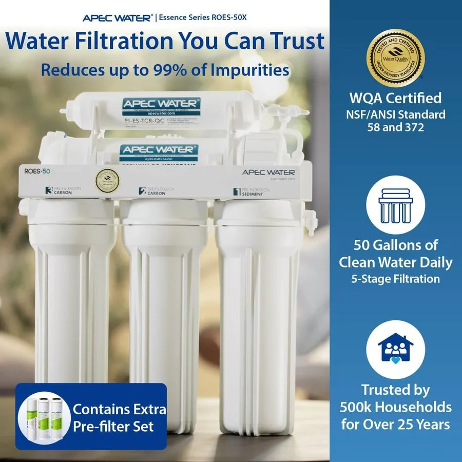 Насос Reverse Osmosis Drinking Water Filter System ROES-50X 5 Stage WQA Certifie — фото лота 1