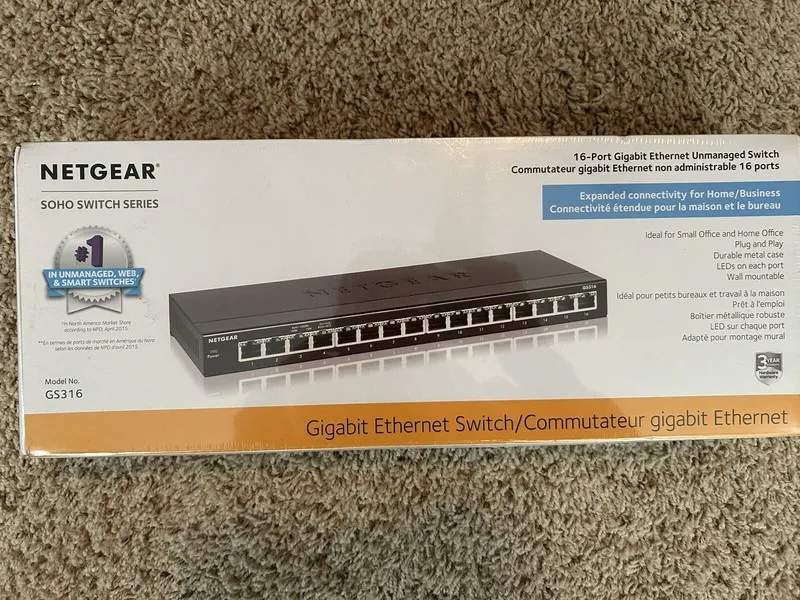 Коммутатор NETGEAR GS316-100NAS 16 Ports Standalone Ethernet Switch