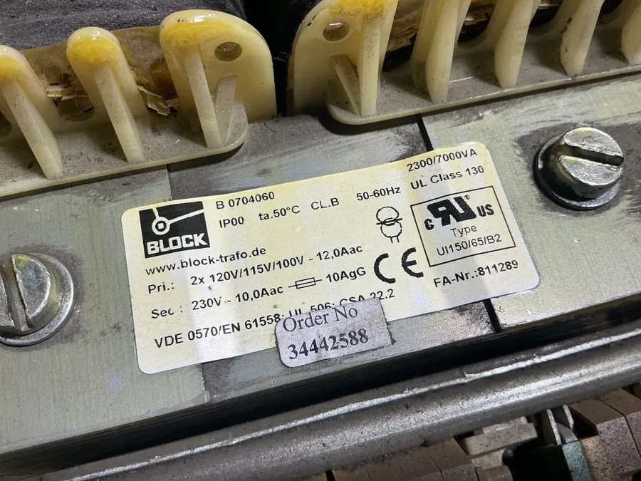 Трансформатор Smiths Heimann 34442588 2300/7000VA Block Transformer 50-60hz — фото лота 2