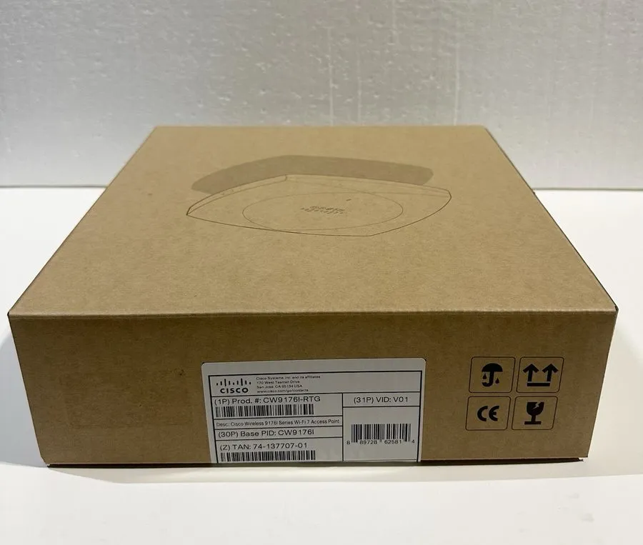 Точка доступа Wi-Fi Cisco CW9176I-RTG Tri Band Wi-Fi 7 IEEE 802.11 Wireless Acce — фото лота 1