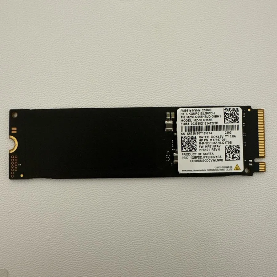 SSD-накопитель Samsung PM991a 256GB NVMe M.2 2280 SSD MZ-VLQ256B PCIe Gen3