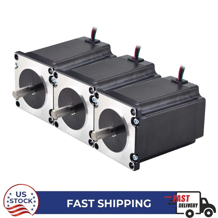 Шаговый двигатель STEPPERONLINE 3X Nema 23 Stepper Motor 2.4Nm(340oz.in)4A 8mm S