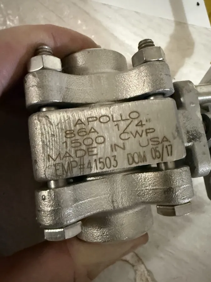 Клапан Apollo 86A-101-01 1/4" NPT Stainless Ball Valve 1500 CWP — фото лота 1