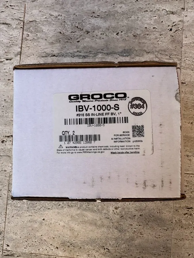 Клапан GROCO IBV-1000-S 1in NPT Stainless Steel Ball Valve 1000 WOG