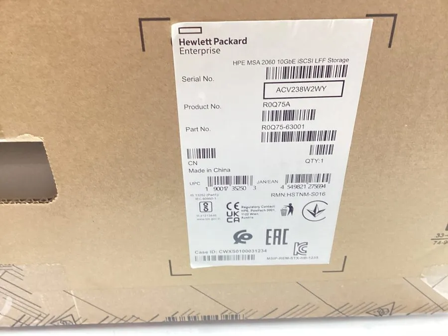 СХД HPE MSA 2060 2U 12-Bay LFF 10GbE iSCSI Storage (R0Q75A) — фото лота 2