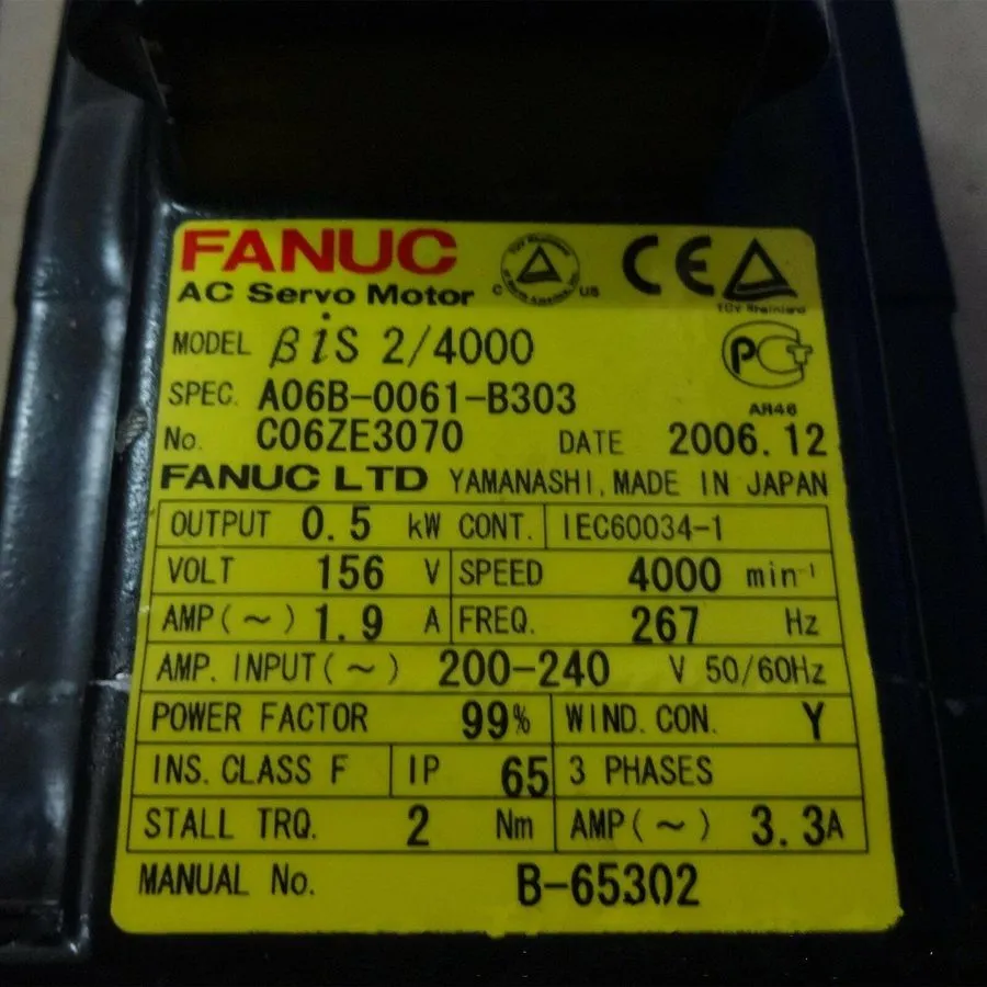 Серводвигатель FANUC A06B-0061-B303 Servo Motor