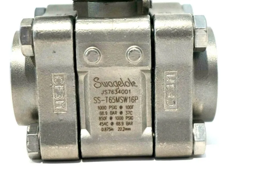 Клапан Swagelok SS-T65MSW16P SS Ball Valve L53778001 CF3M