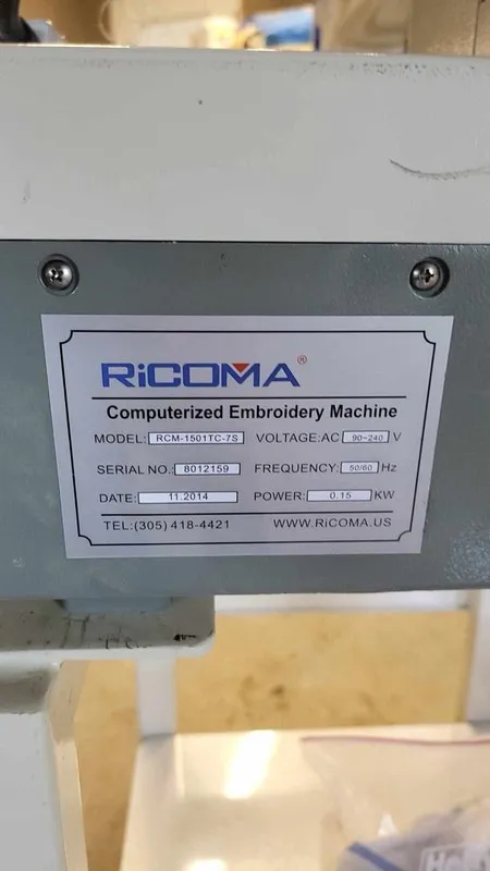 Оборудование рекламного производства Ricoma RCM-1501TC-7S Commercial 15 Needle E