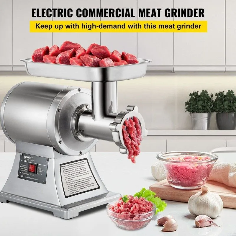 Оборудование для общепита Commercial Meat Grinder,550Lb/H 1100W Heavy Duty Stain — фото лота 1