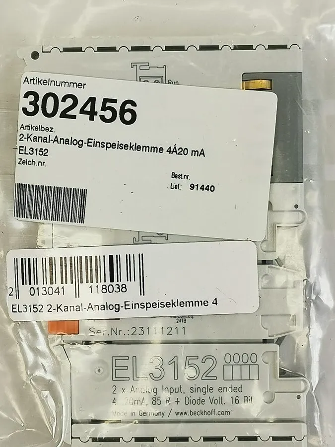 Модуль ввода-вывода BECKHOFF EL3152 EtherCAT Terminal