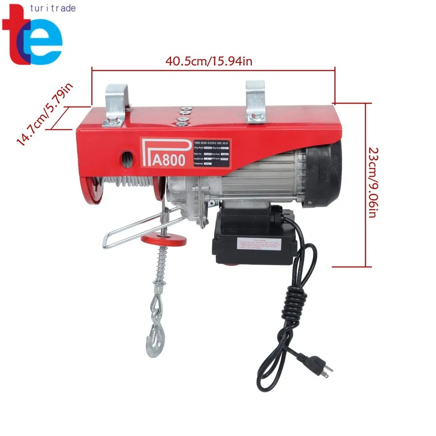 Таль Mini Electric Hoist PA800 1760lbs 110V 1350W 328ft/100m Wireless Remote Con