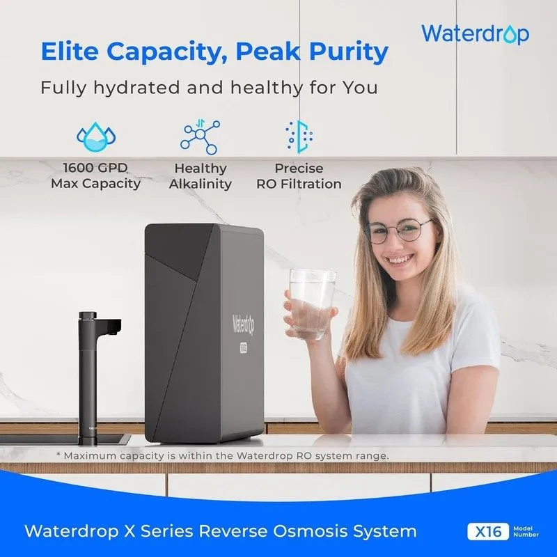 Насос Waterdrop X16-Alkaline Tankless Reverse Osmosis System, 1600 GPD, 11-Stage