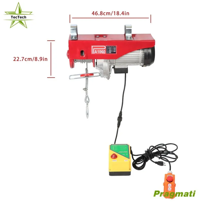 Таль ALL-CARB PA1000 2200lbs 110v Electric Hoist 1600W with Wireless Remote Cont