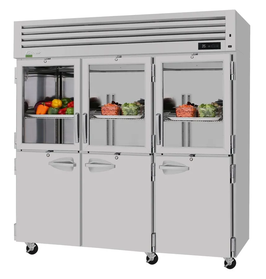 Холодильный шкаф Turbo Air PRO-77R-GSH-N Three Section Reach-In Refrigerator w/  — фото лота 1