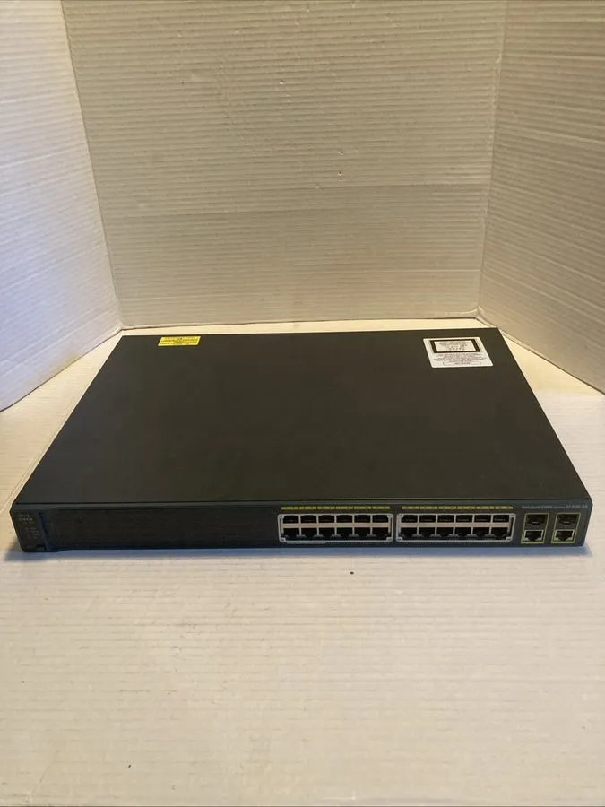 Коммутатор Cisco Catalyst 3750 PoE-24 24-Port Network Switch Rackmount SFP Ports
