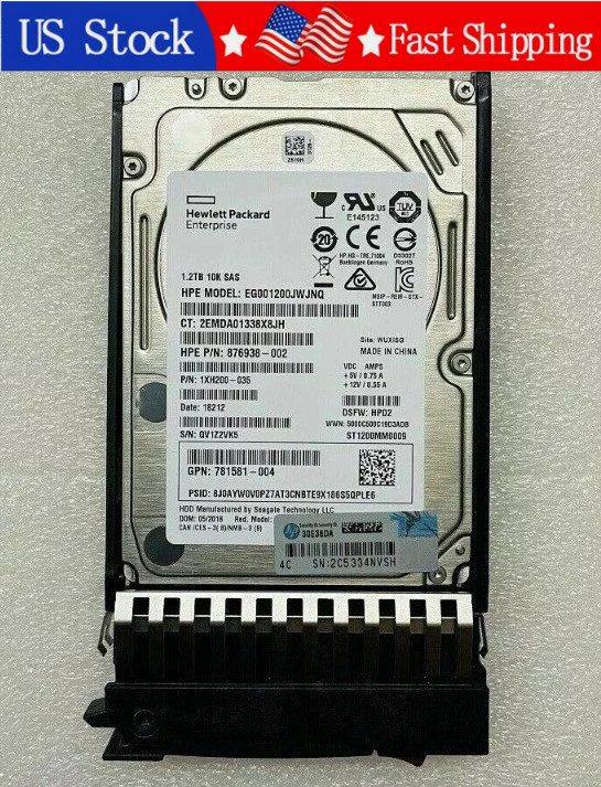 Жёсткий диск HPE J9F48A 787648-001 MSA 1.2TB 10K 12G 2.5 SAS DUAL PORT HDD HARD 