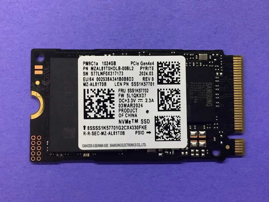 Запчасть для ноутбука Samsung PM9B1 MZ-AL41T00 1TB M.2 2242 NVMe PCIe Gen4x4 SSD