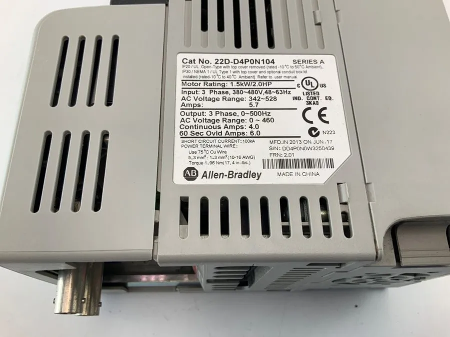 Частотный преобразователь ALLEN BRADLEY POWERFLEX 40 22D-D4P0N104 DRIVE