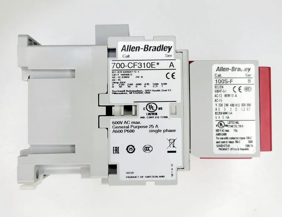Реле безопасности Allen Bradley 700S-CF620EJC 24 VDC Coil Safety Relay 700-CF310 — фото лота 2