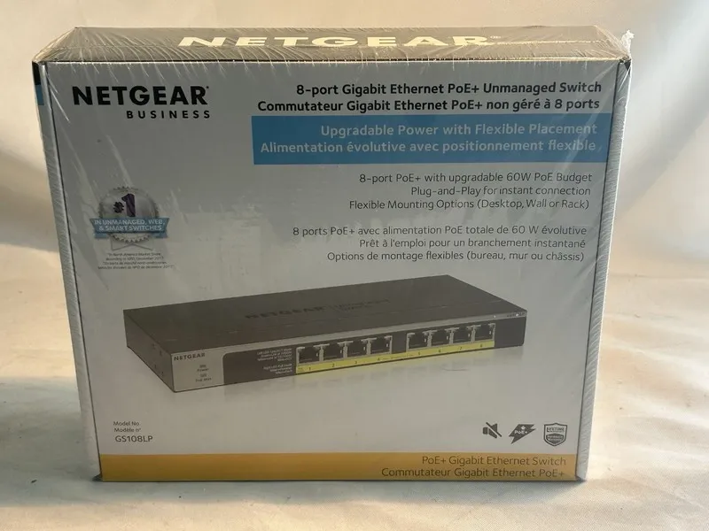 Коммутатор NETGEAR BUSINESS GS108LP 8 Port Gigabit Ethernet 60 W PoE+ Switch