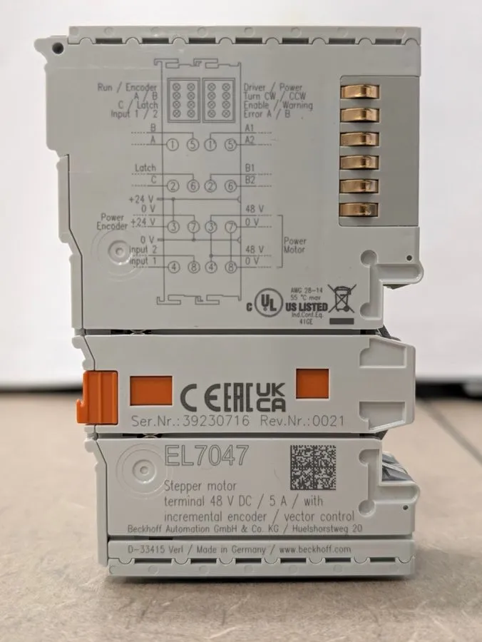 Модуль ввода-вывода Beckhoff EL7047 1-Channel Stepper Motor EtherCAT Terminal 5A — фото лота 1