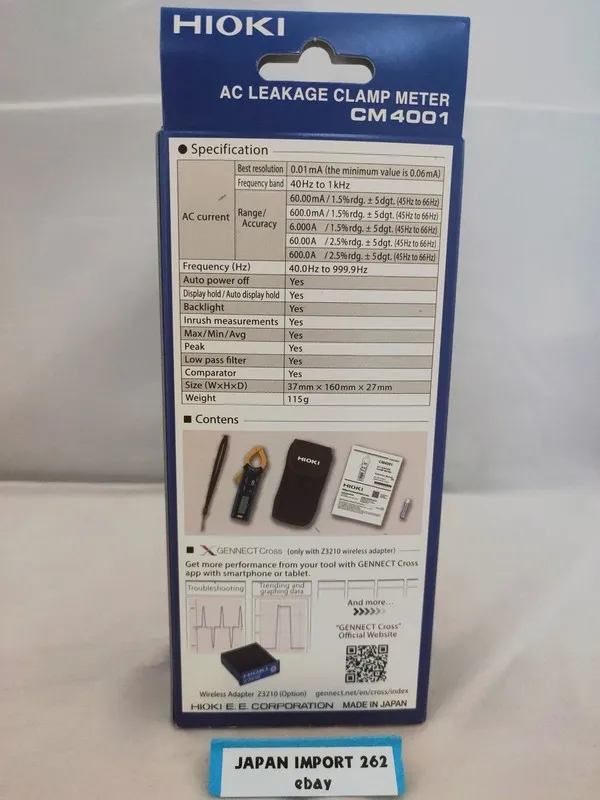 Тестер HIOKI AC Leak Clamp Meter CM4001 0.6mA~600A with Comparator Function