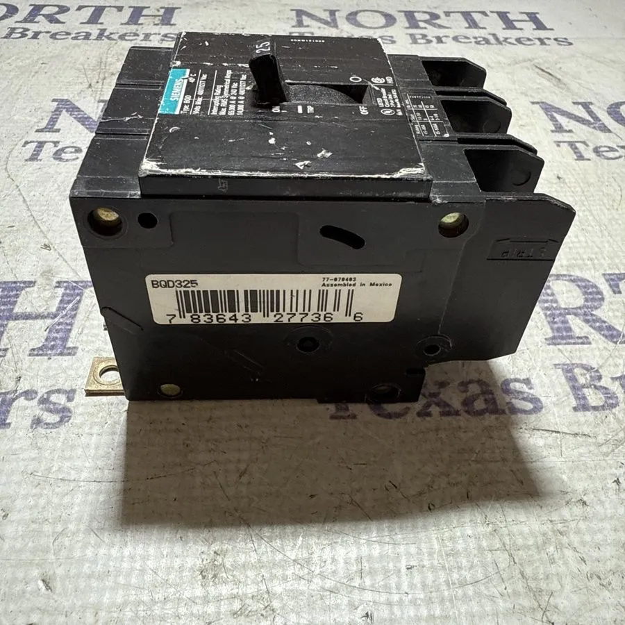 Автоматический выключатель Siemens BQD325 Bolt-on 480V 25A 3 pole circuit breake — фото лота 2