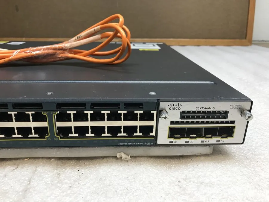 Коммутатор Cisco Catalyst WS-C3560X-48P-L 48-Port PoE+ w/ C3KX-NM-1G Switch Rese