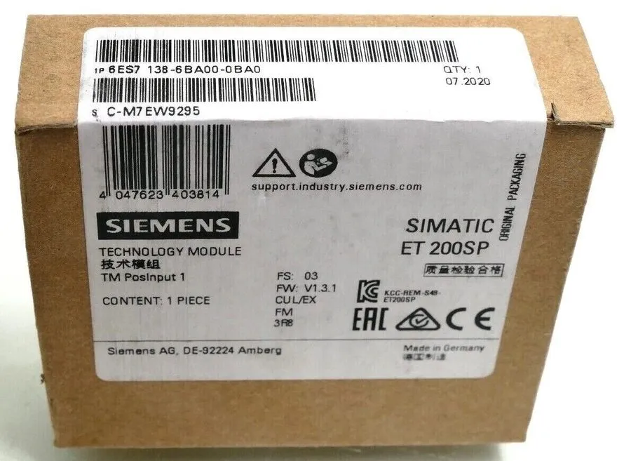 Модуль ввода-вывода Siemens SIMATIC ET 200SP 6ES7138-6BA00-0BA0