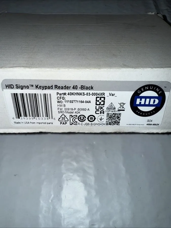 Оборудование видеонаблюдения HID Signo er 40 Black (40khnks-03-0004xr)