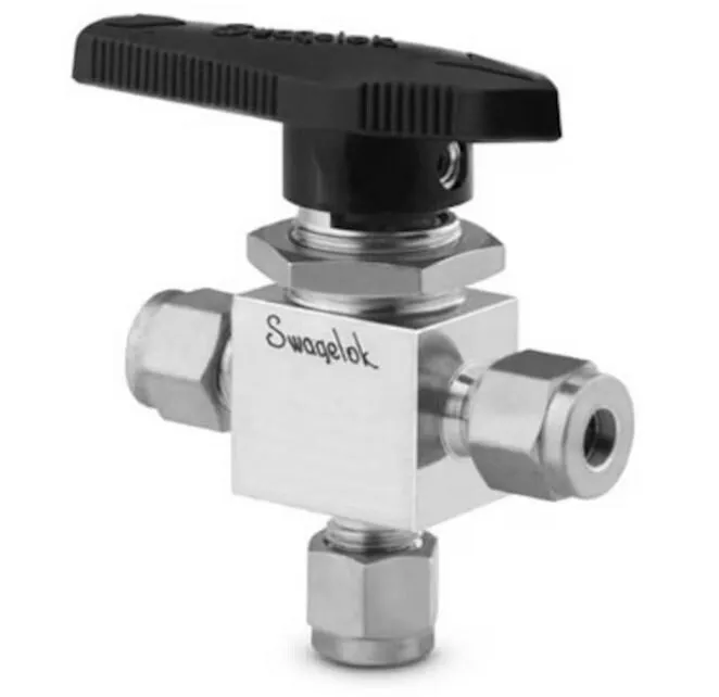 Клапан Swagelok SS-43GXS4 Three way ball valve shipping