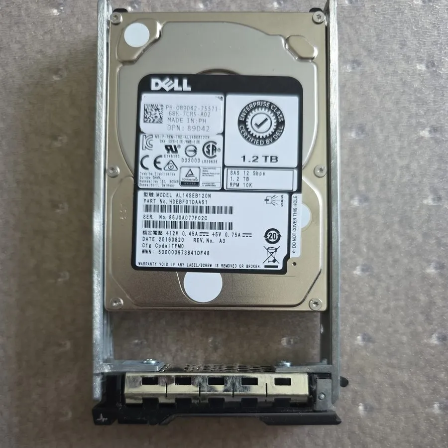 Жёсткий диск DELL 089D42 1.2TB 12G 10K SFF 2.5in SAS AL14SEB120N 89D42 HDD HARD