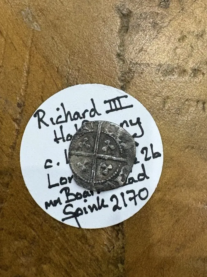Лабораторный прибор York Hammered Coin Richard III 1483 to 1485 Half Penny SP217 — фото лота 1