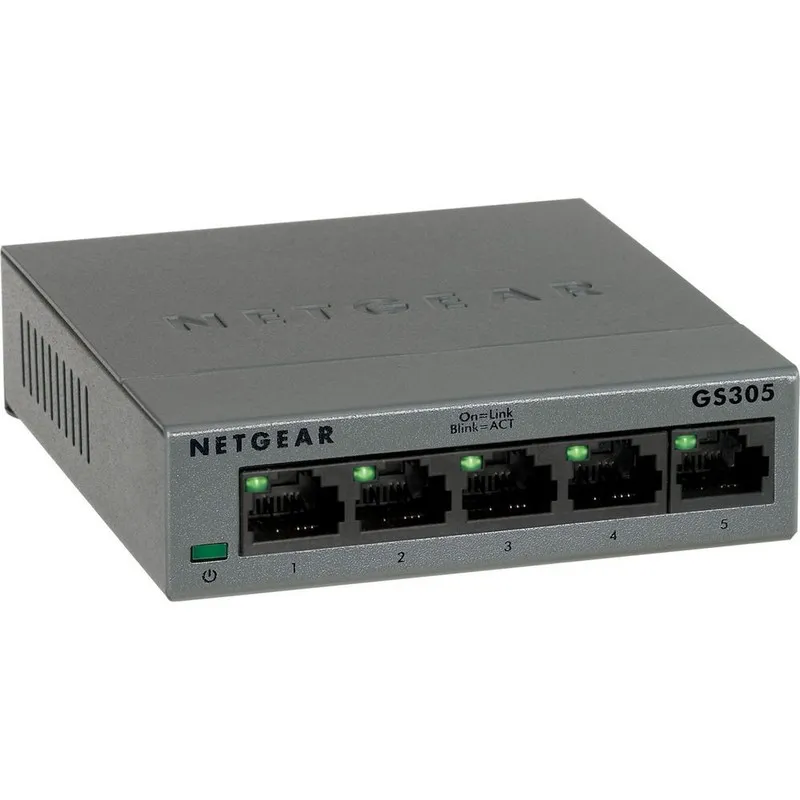 Коммутатор NETGEAR GS305300PAS 5 Port Gigabit Ethernet Unmanaged Switch