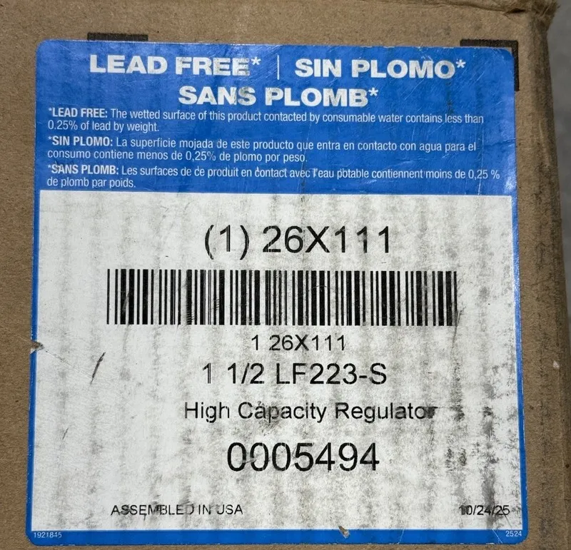 Трубопроводная арматура Watts 1 LF223-S 1 In Inlet/Outlet FNPT x FNPT Water Pres